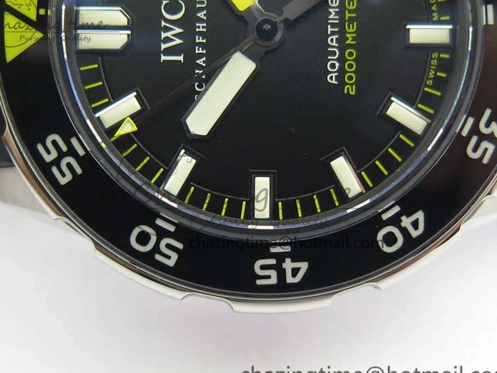MIROTIME 0813 GoAnywhere Aquatimer SS IW356802 ZZF 1:1 Best Edition Black Dial on Black Rubber Strap MIYOTA 7128